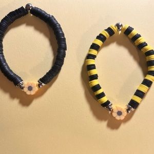 Handmade clay brad sunflower bracelets can do other colors